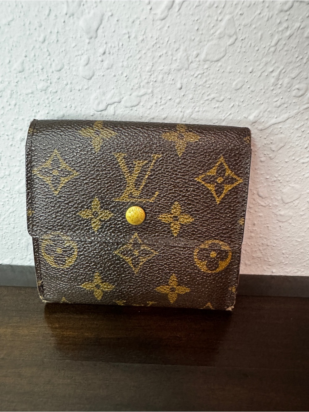 Louis Vuitton Monogram Compact Wallet in Brown and Gold